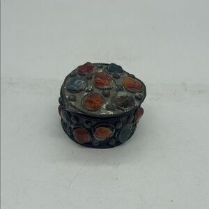 Elegant Multi-Color Stone Jewelry Box